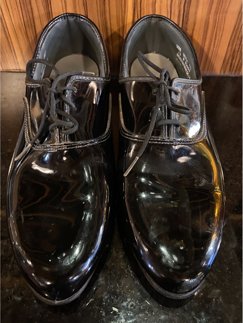 12M Pierre Cardin US Military High Gloss Oxford Shoes Dress Shoe ASU Uniform 12